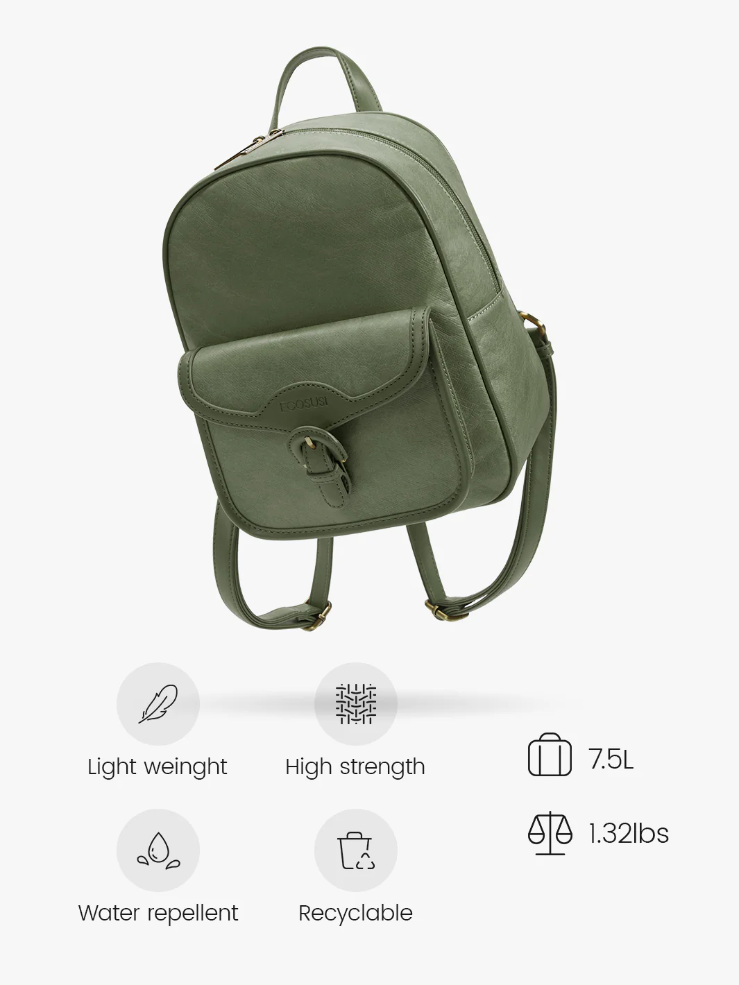 Evelina Washable Paper Mini Backpack - Image 7