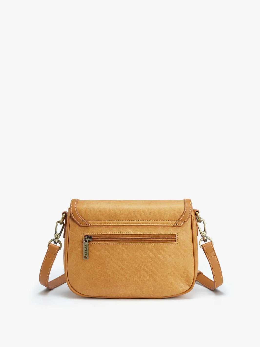 Evelina Washable Paper Vintage Saddle Crossbody - Image 10
