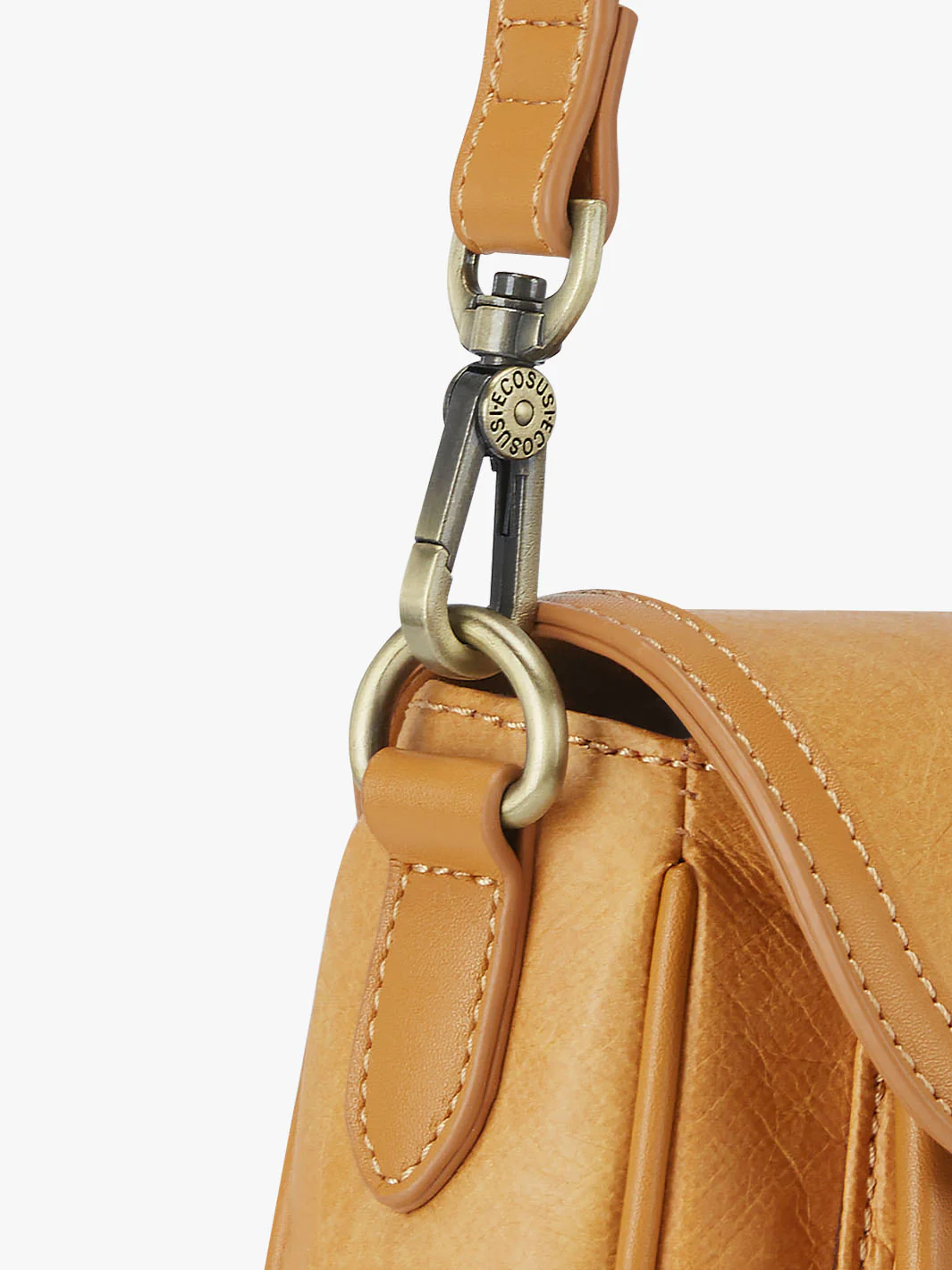 Evelina Washable Paper Vintage Saddle Crossbody - Image 16