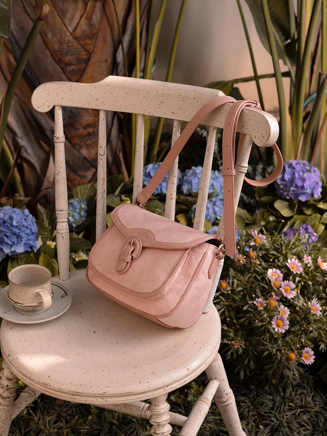 Evelina Washable Paper Vintage Saddle Crossbody - Image 36
