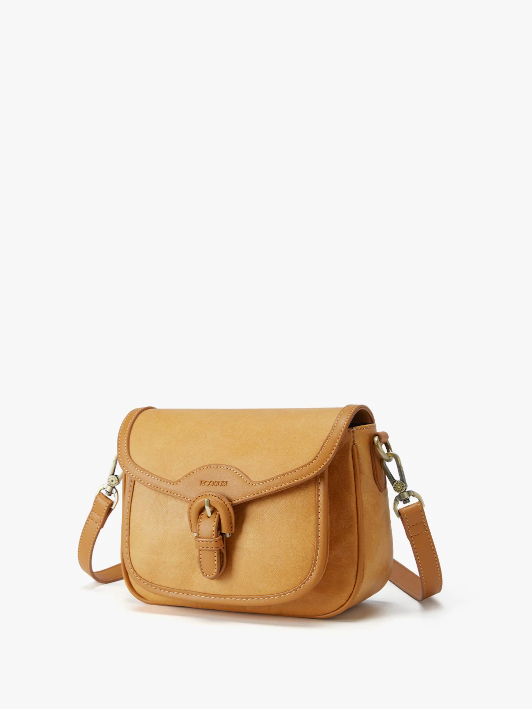 Evelina Washable Paper Vintage Saddle Crossbody - Image 8