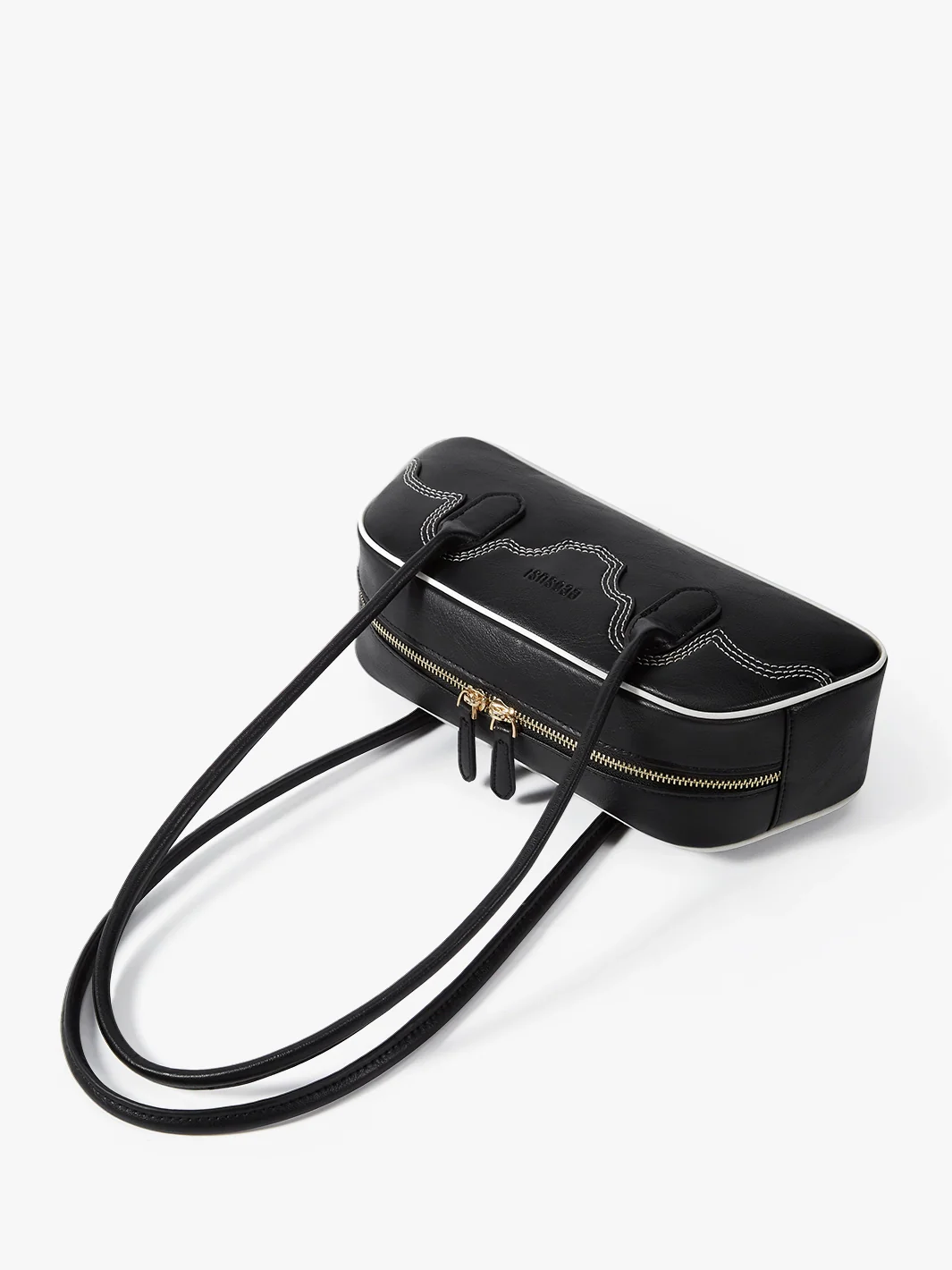 Evelyn Vegan Leather Baguette Bag - Image 11