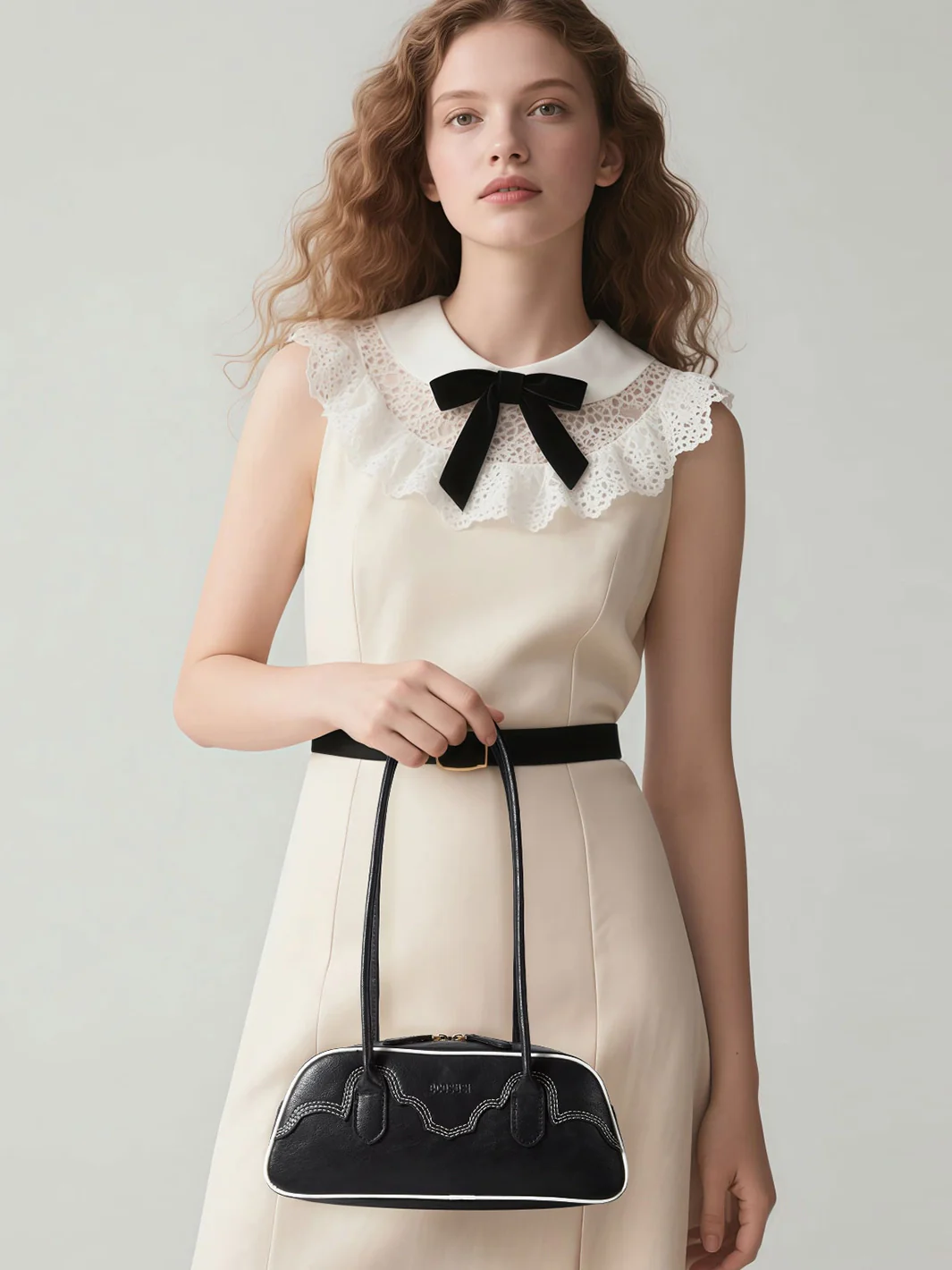 Evelyn Vegan Leather Baguette Bag - Image 12
