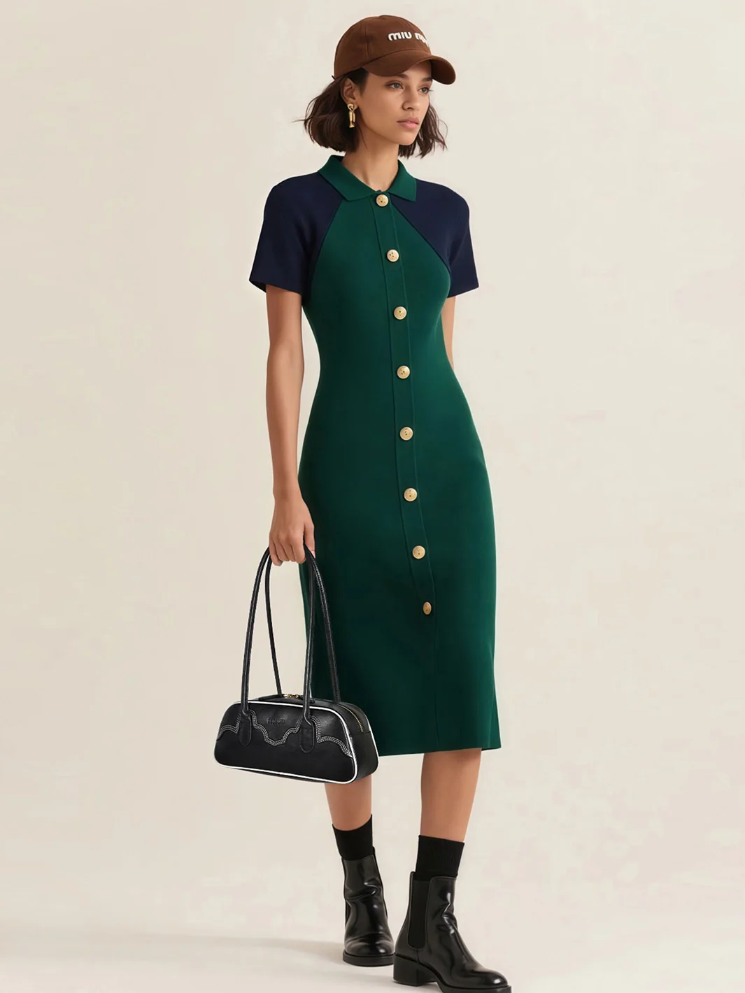 Evelyn Vegan Leather Baguette Bag - Image 16