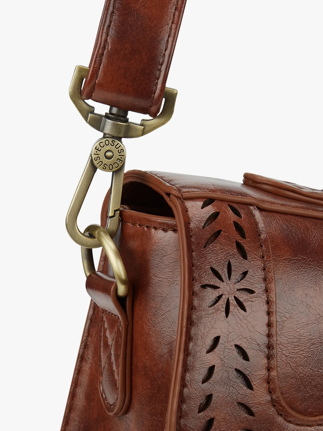 Women's Perforated Messenger Bag - Image 16