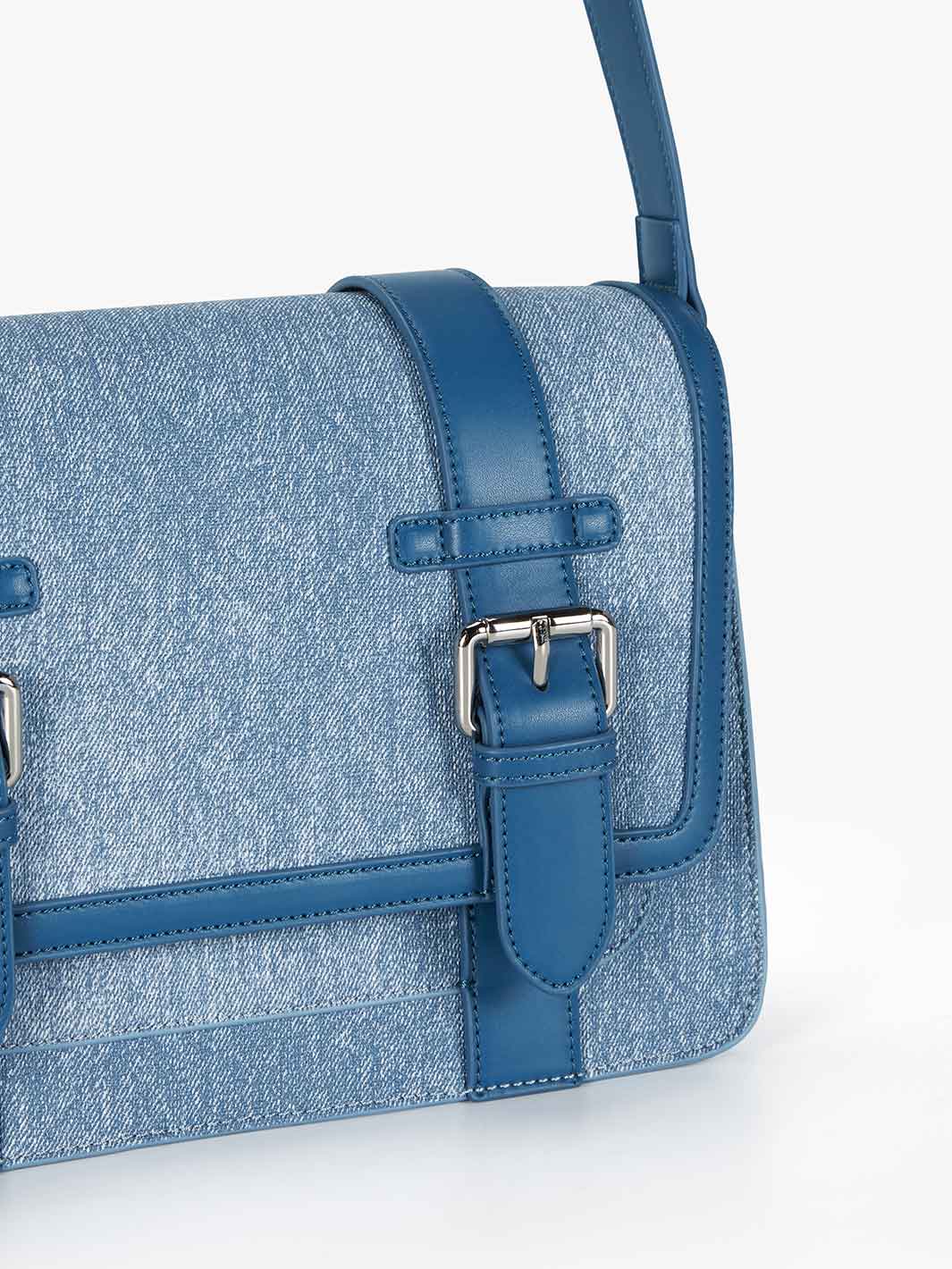Jane Messenger Bag- Denim Leather - Image 10