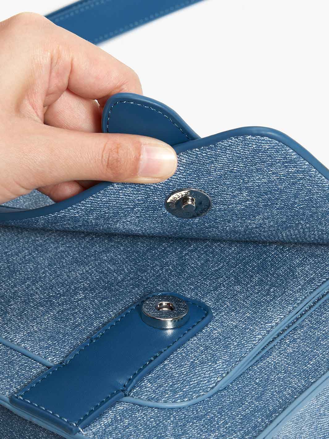 Jane Messenger Bag- Denim Leather - Image 11