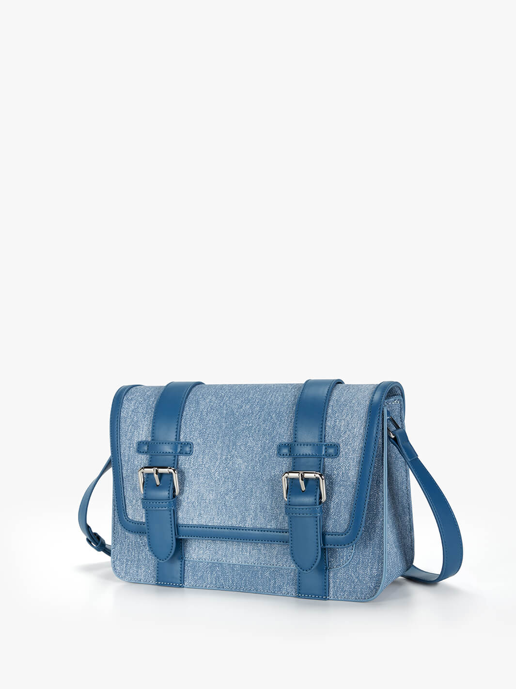 Jane Messenger Bag- Denim Leather - Image 4