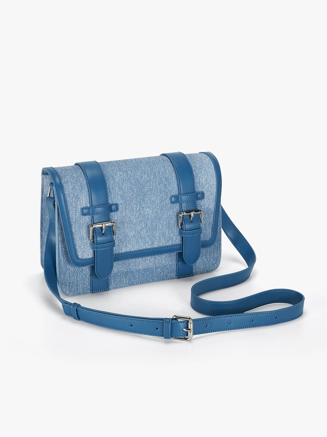 Jane Messenger Bag- Denim Leather - Image 5