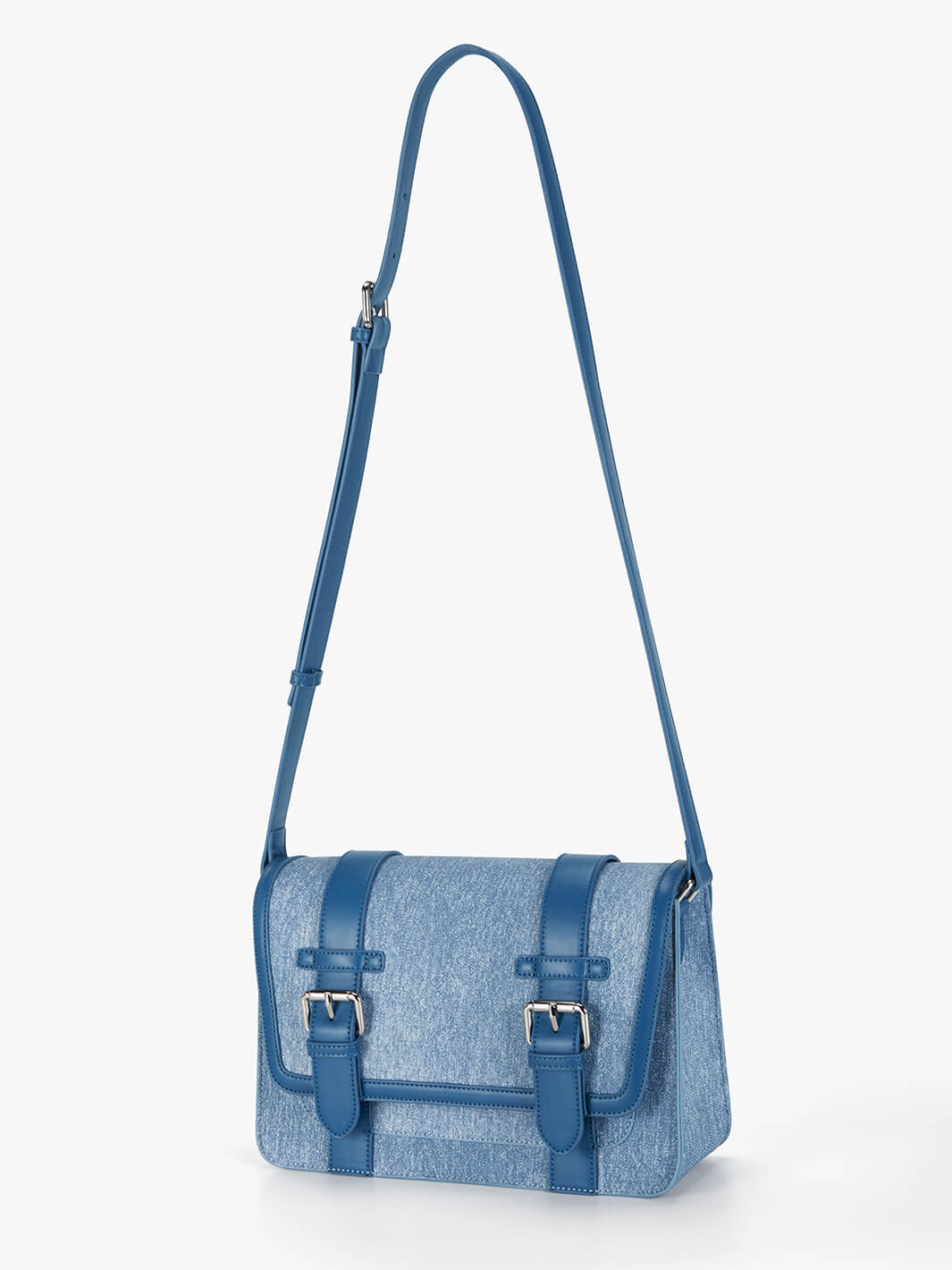 Jane Messenger Bag- Denim Leather - Image 8