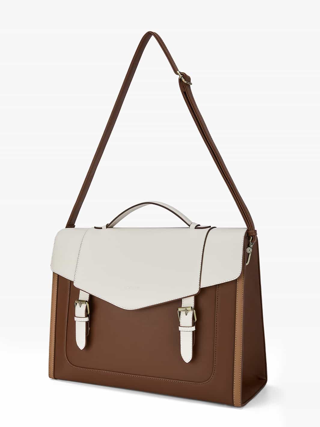 Julie Vintage Vegan Briefcase - Image 4