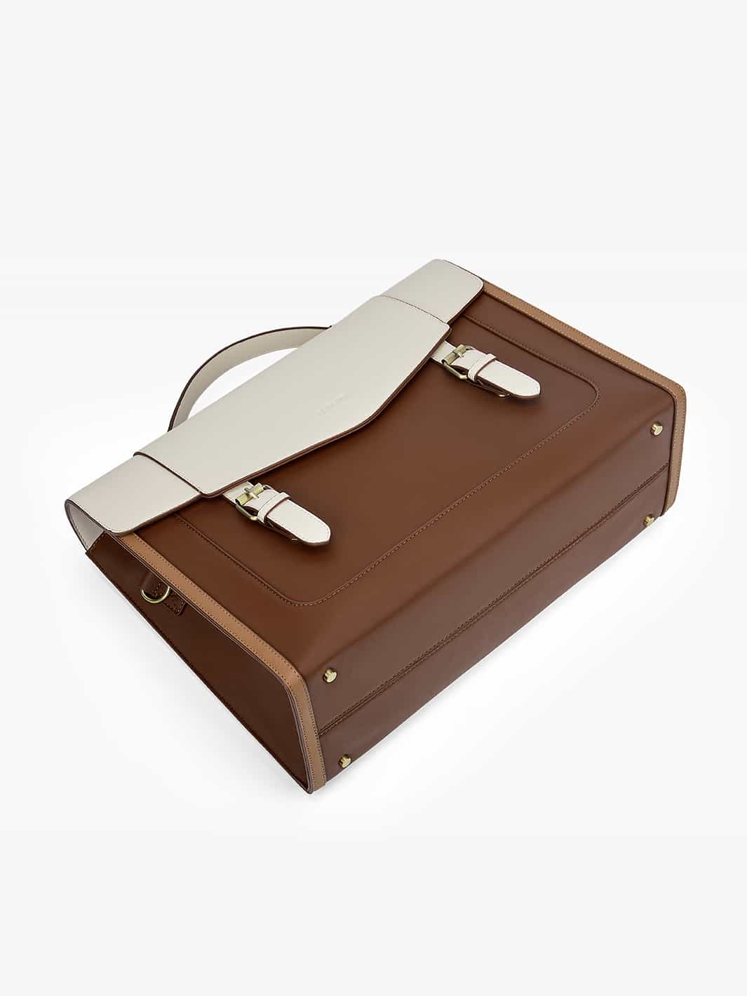 Julie Vintage Vegan Briefcase - Image 6