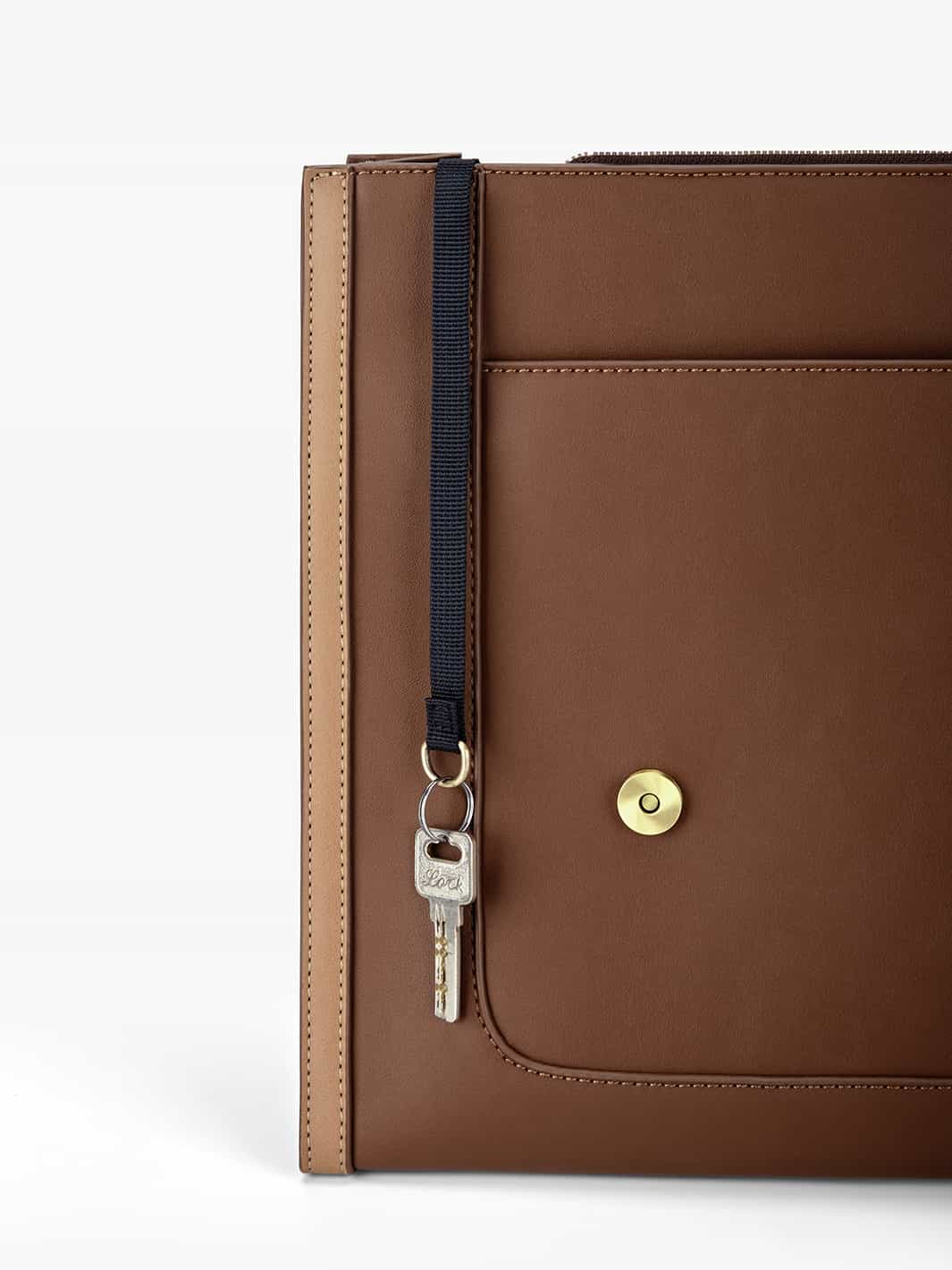 Julie Vintage Vegan Briefcase - Image 9