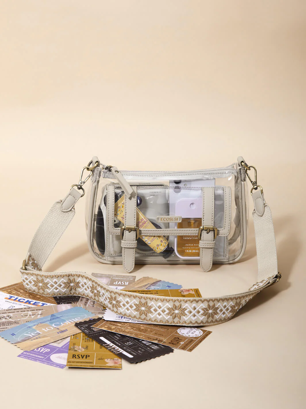 Lila's Clear Wide Strap Crossbody Bag - Image 11