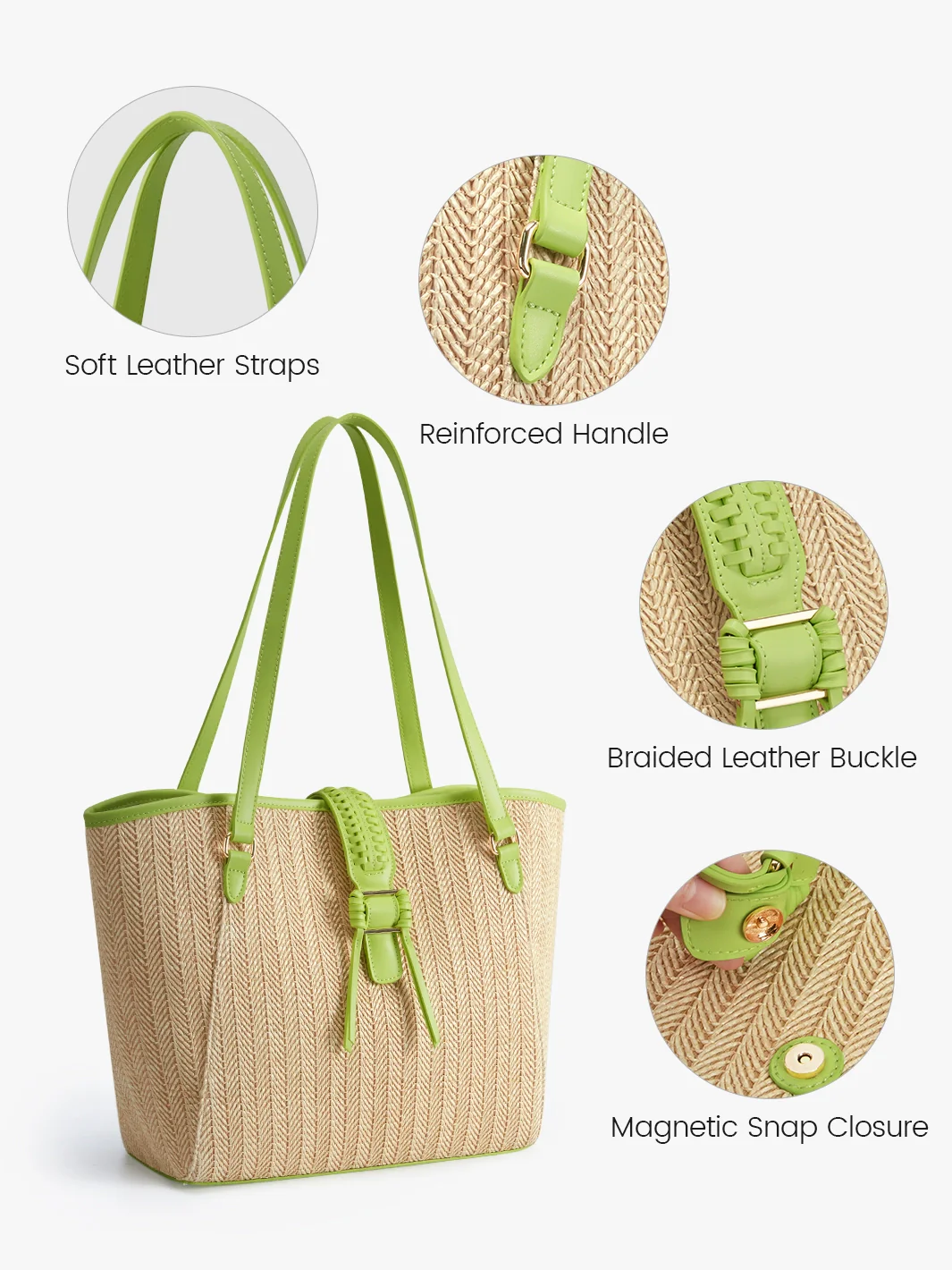 Marina Raffia Straw Tote Bag - Image 25