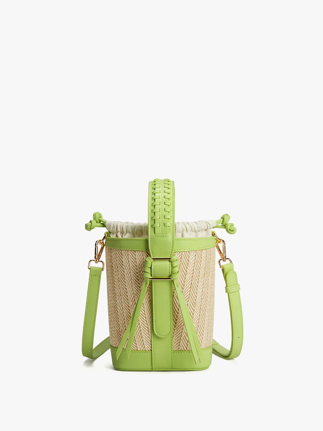Marina Raffia Straw Bucket Bag - Image 12