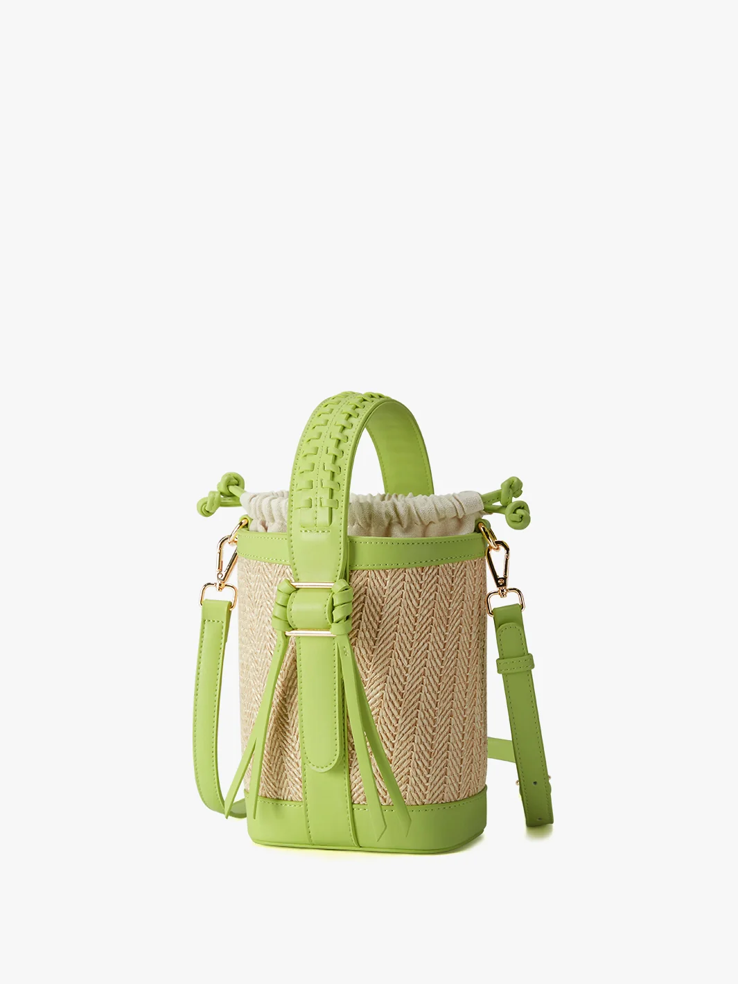 Marina Raffia Straw Bucket Bag - Image 18