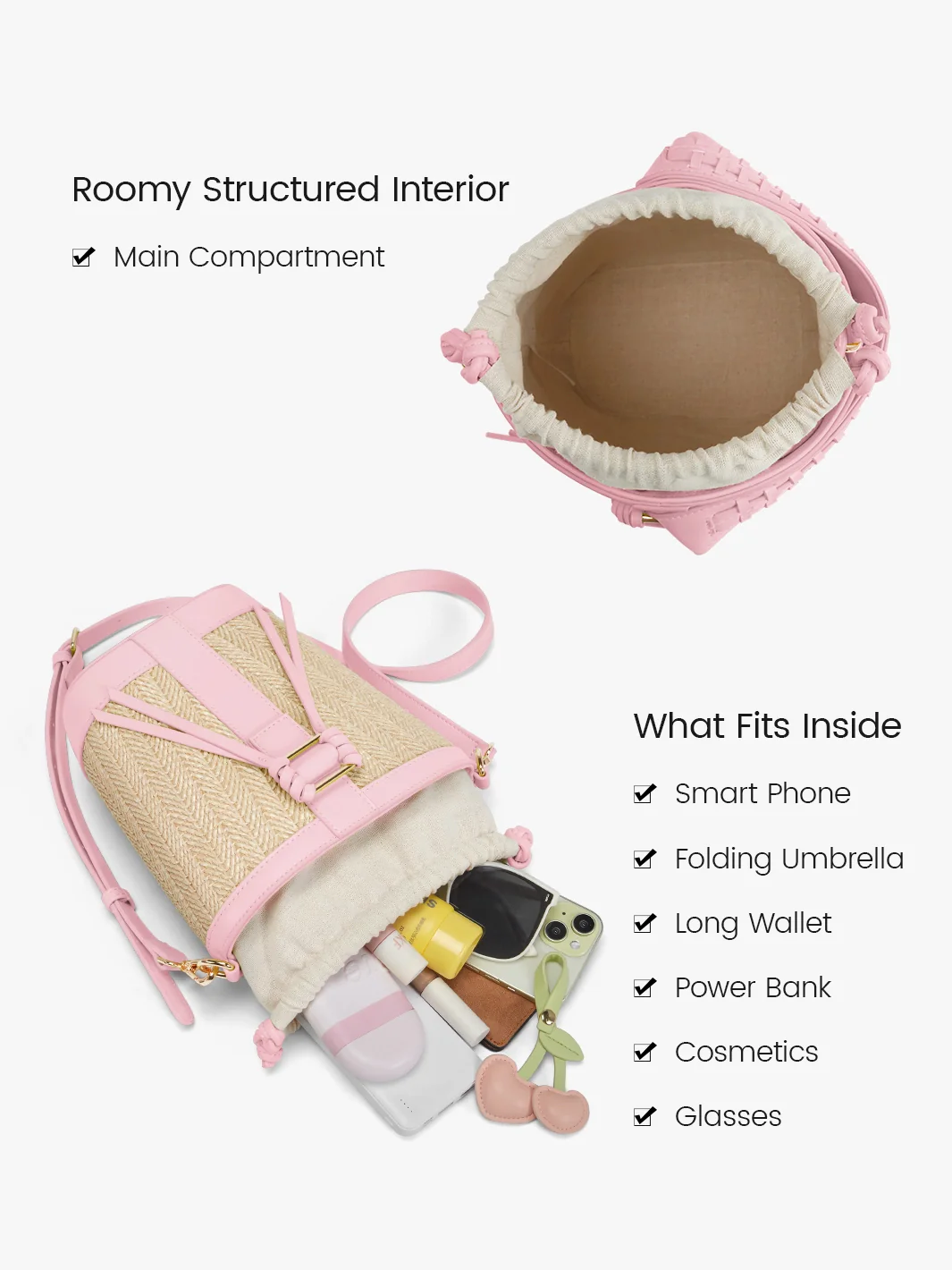 Marina Raffia Straw Bucket Bag - Image 26