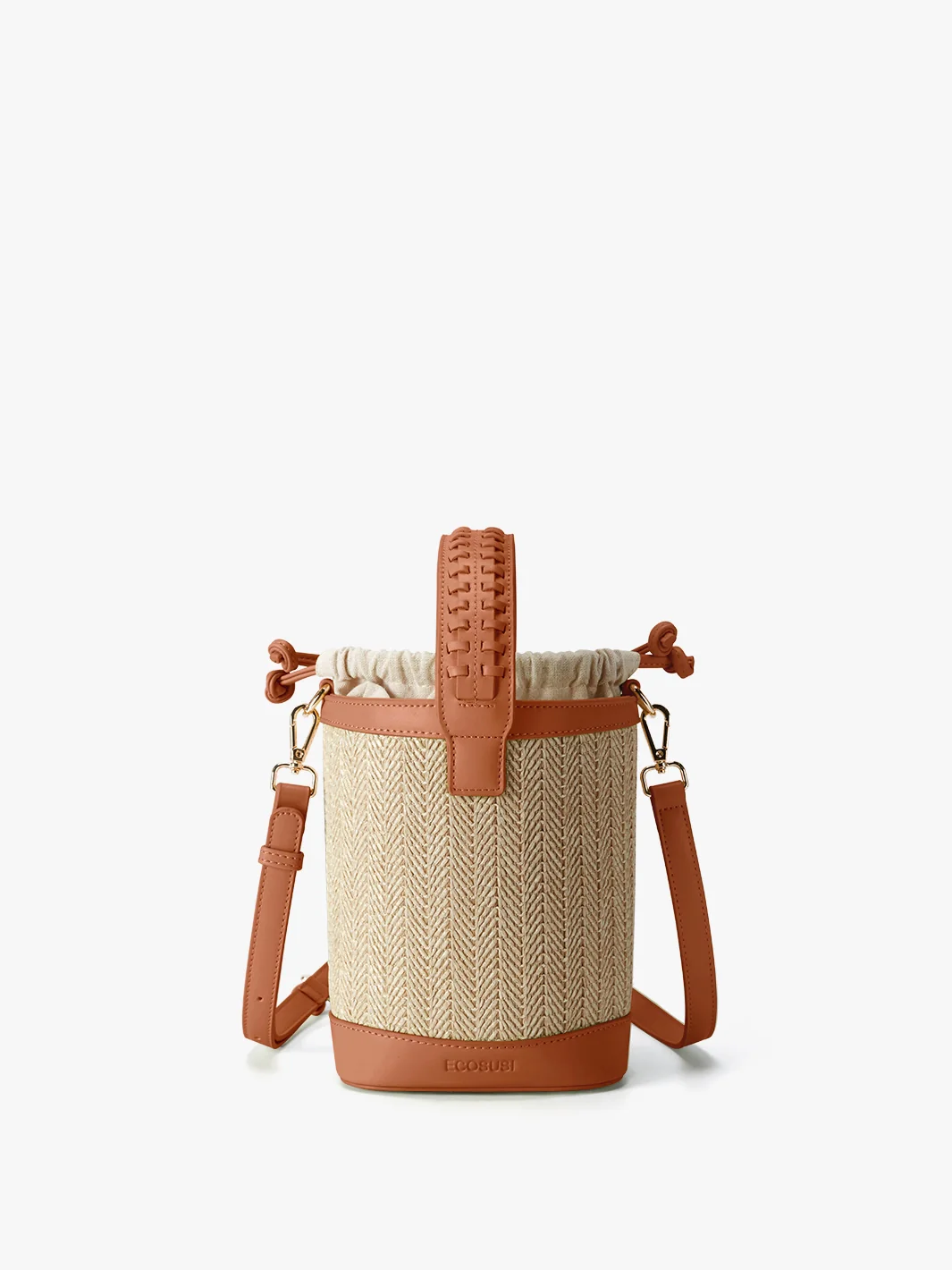 Marina Raffia Straw Bucket Bag - Image 9