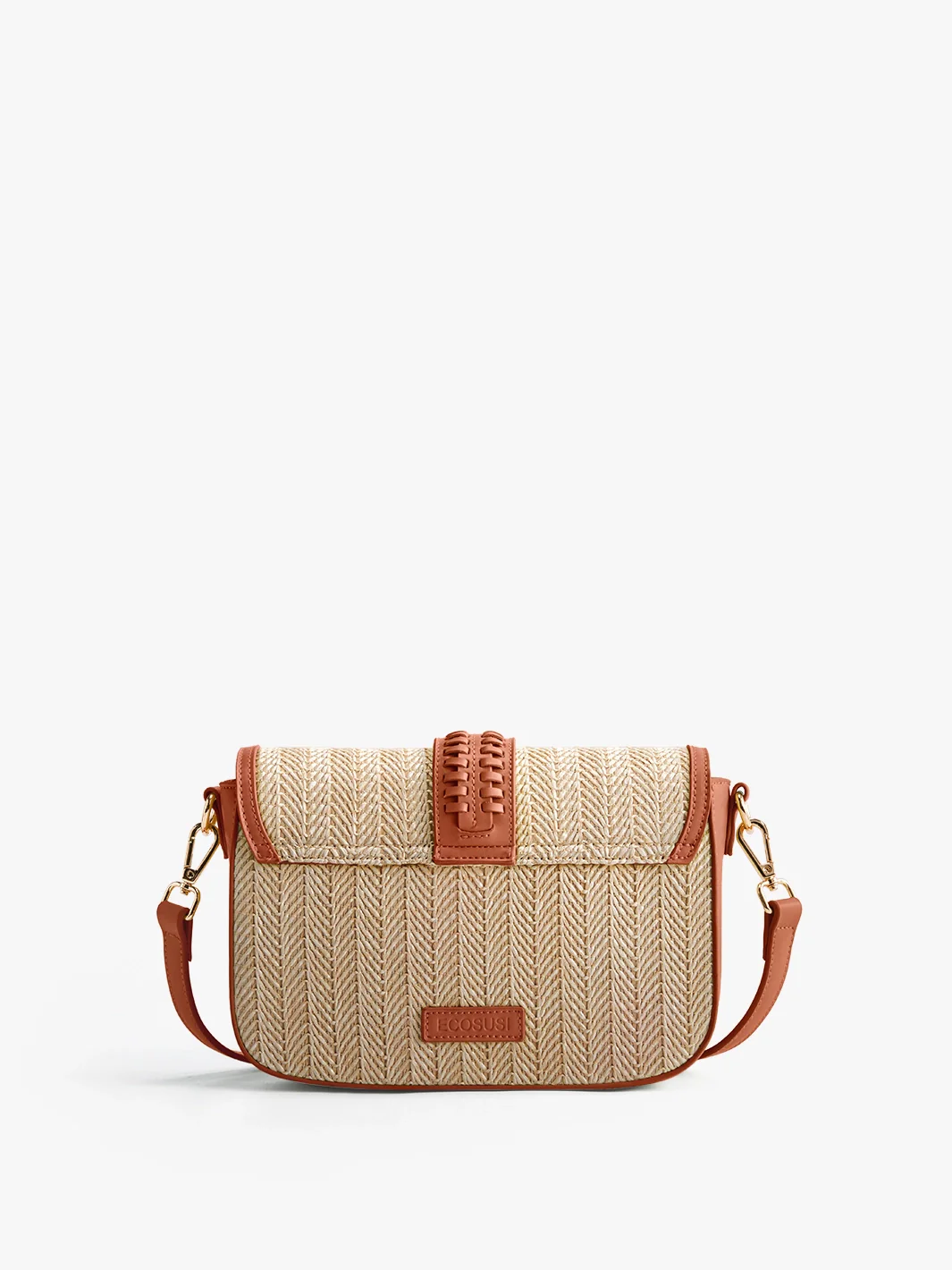 Marina Raffia Straw Crossbody Bag - Image 10