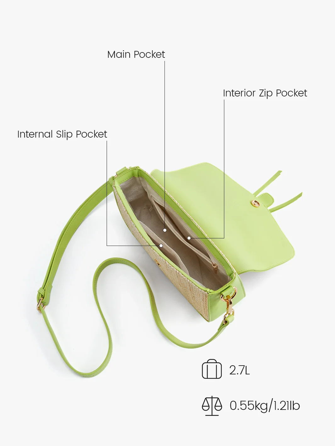 Marina Raffia Straw Crossbody Bag - Image 28