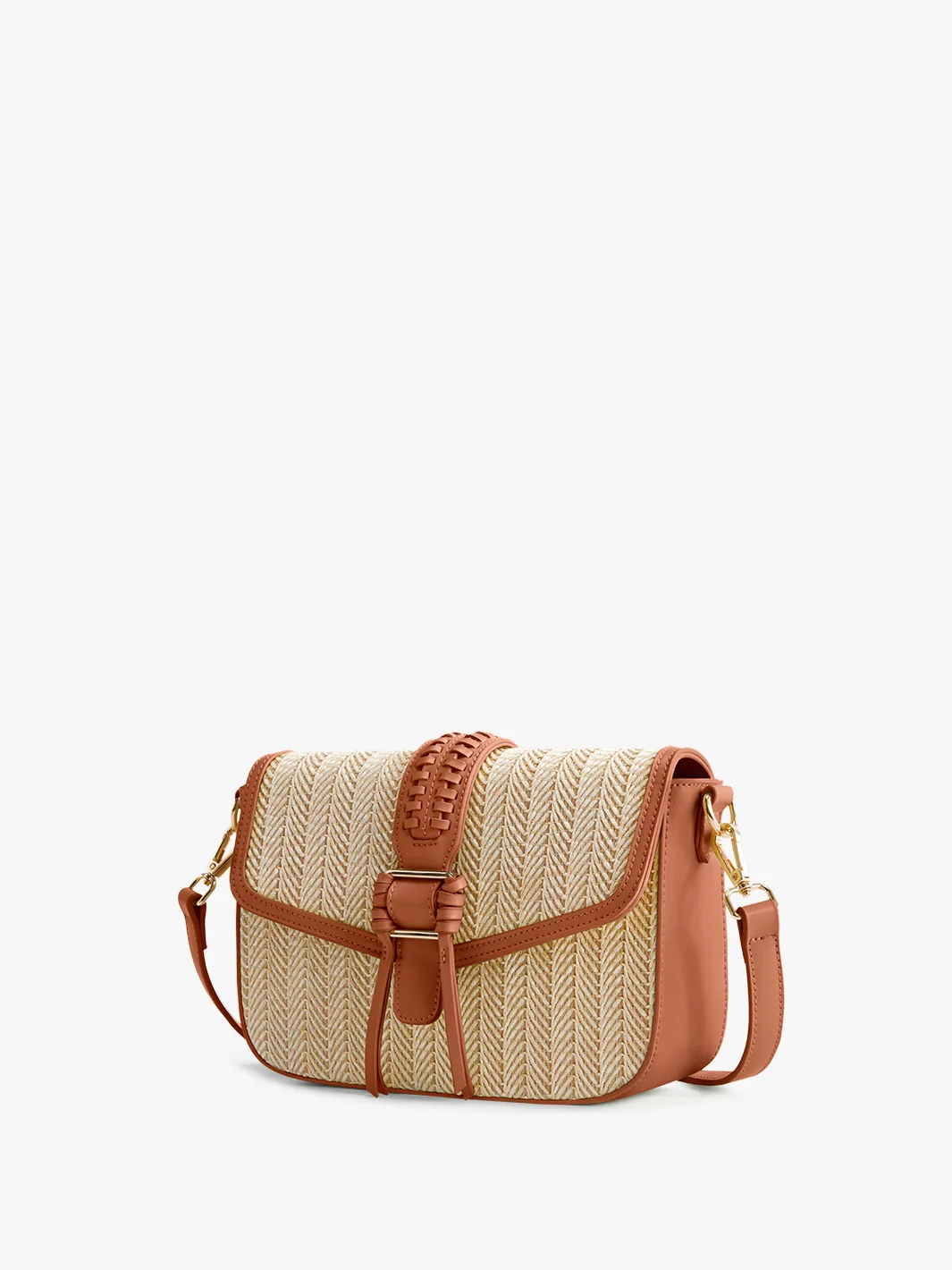 Marina Raffia Straw Crossbody Bag - Image 8