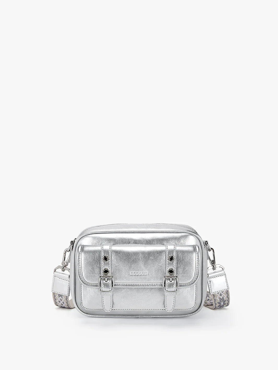 Mia Wide Strap Vegan Leather Crossbody Bag - Image 15
