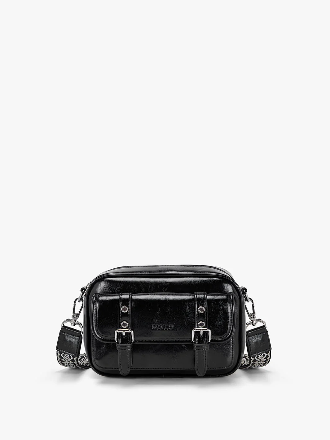 Mia Wide Strap Vegan Leather Crossbody Bag - Image 29