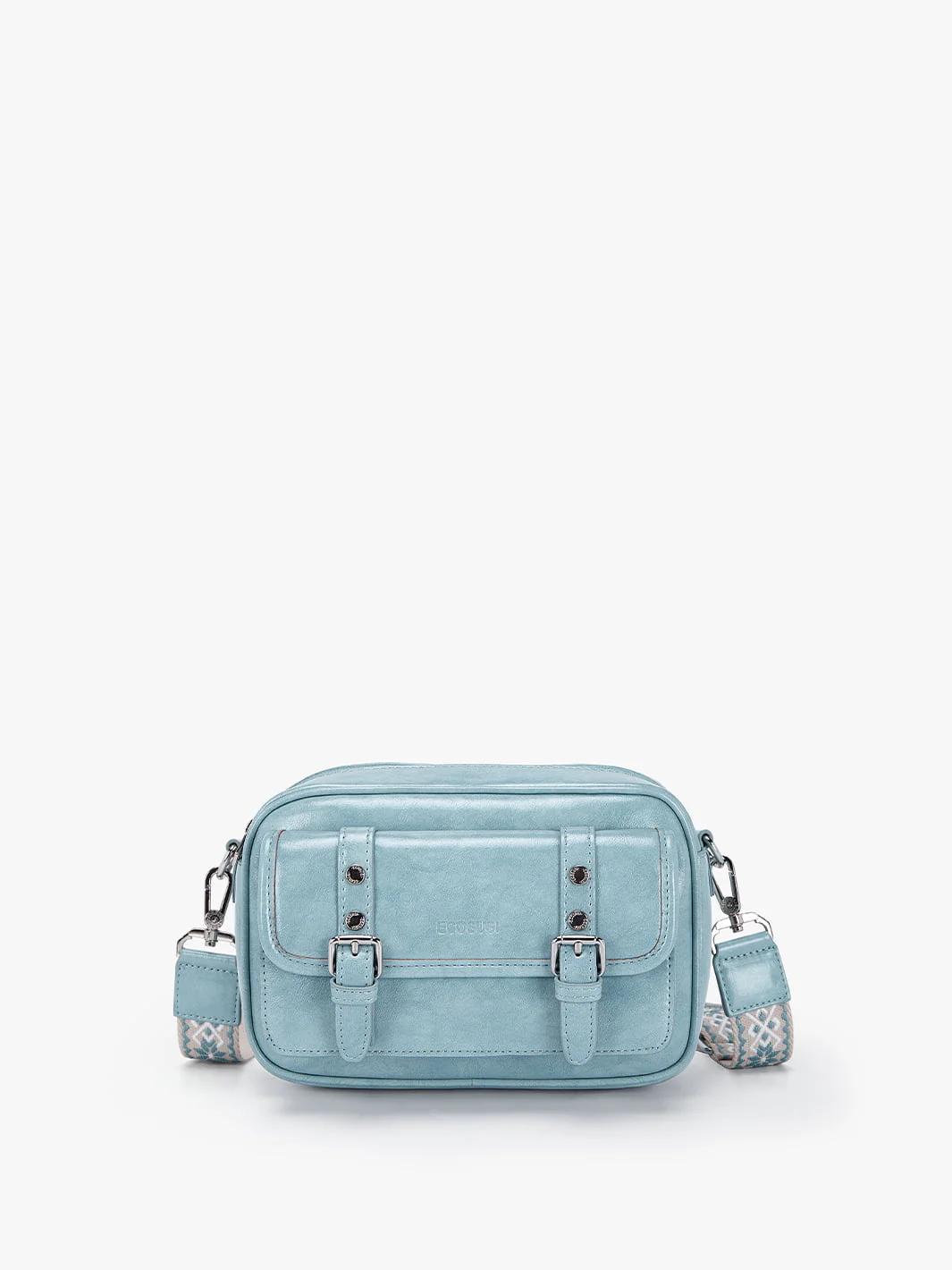 Mia Wide Strap Vegan Leather Crossbody Bag - Image 43