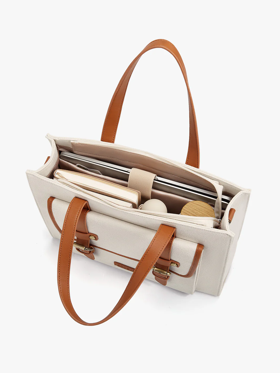 Olivia's Canvas 13" Vegan Leather Tote - Image 11