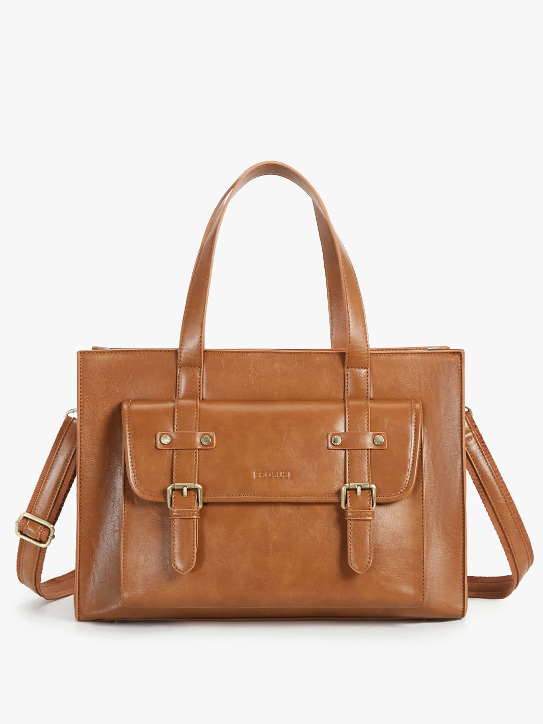 Olivia's Classic PU Leather Handbag for 13-15.6 Inch Laptop Tote - Image 12
