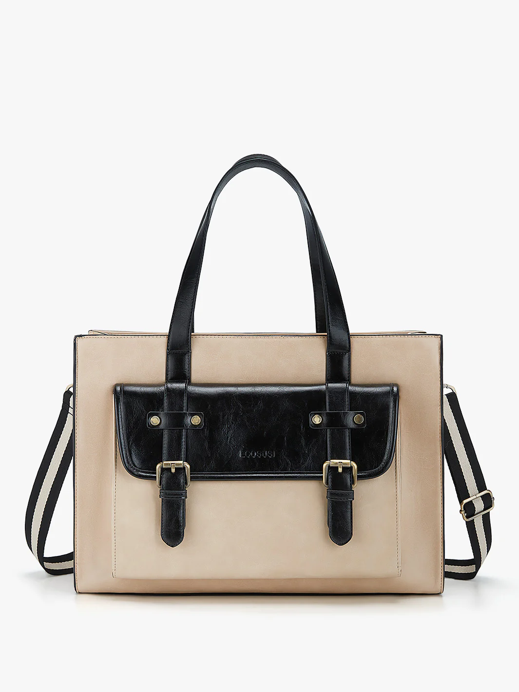 Olivia's Classic PU Leather Handbag for 13-15.6 Inch Laptop Tote - Image 34