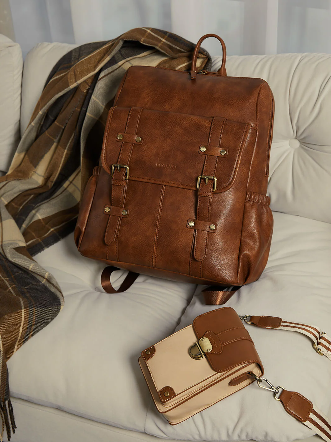 Scarlett Flip Zipper Vegan 15.6-Inch Backpack - Image 9