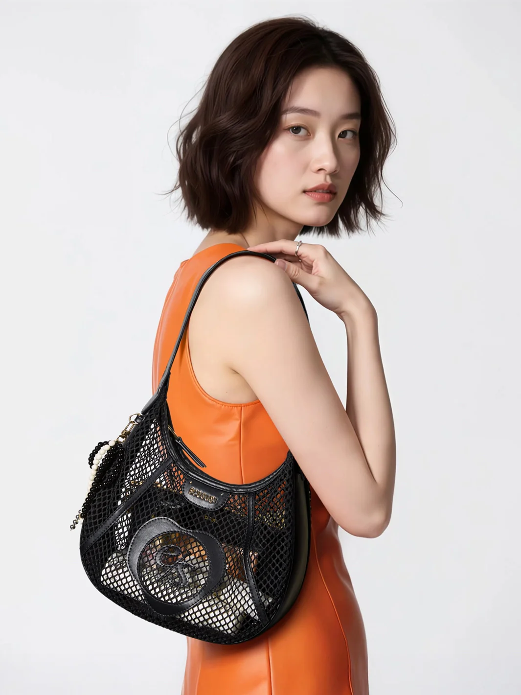 Siri Mesh Hobo Bag - Image 18