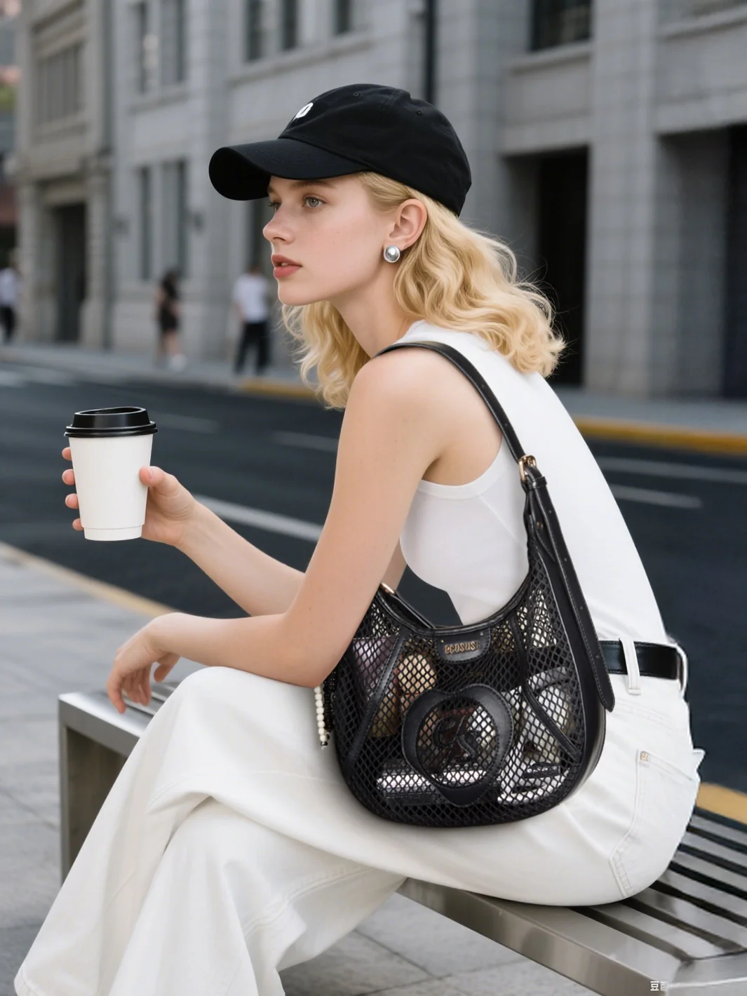 Siri Mesh Hobo Bag - Image 21