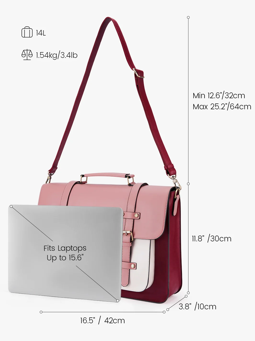 Sombre Vintage Briefcase - Image 14