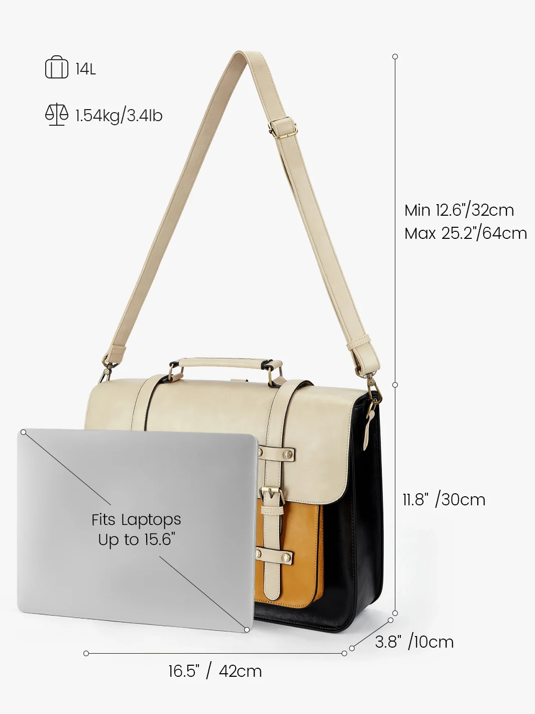 Sombre Vintage Briefcase - Image 25