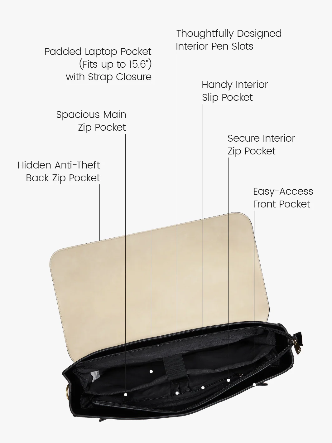 Sombre Vintage Briefcase - Image 27