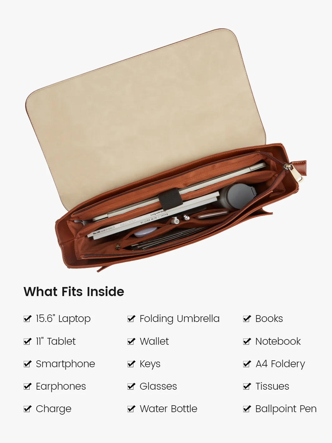 Sombre Vintage Briefcase - Image 6