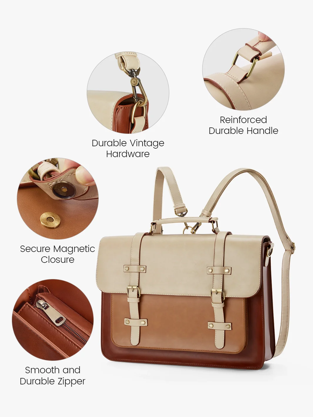 Sombre Vintage Briefcase - Image 7