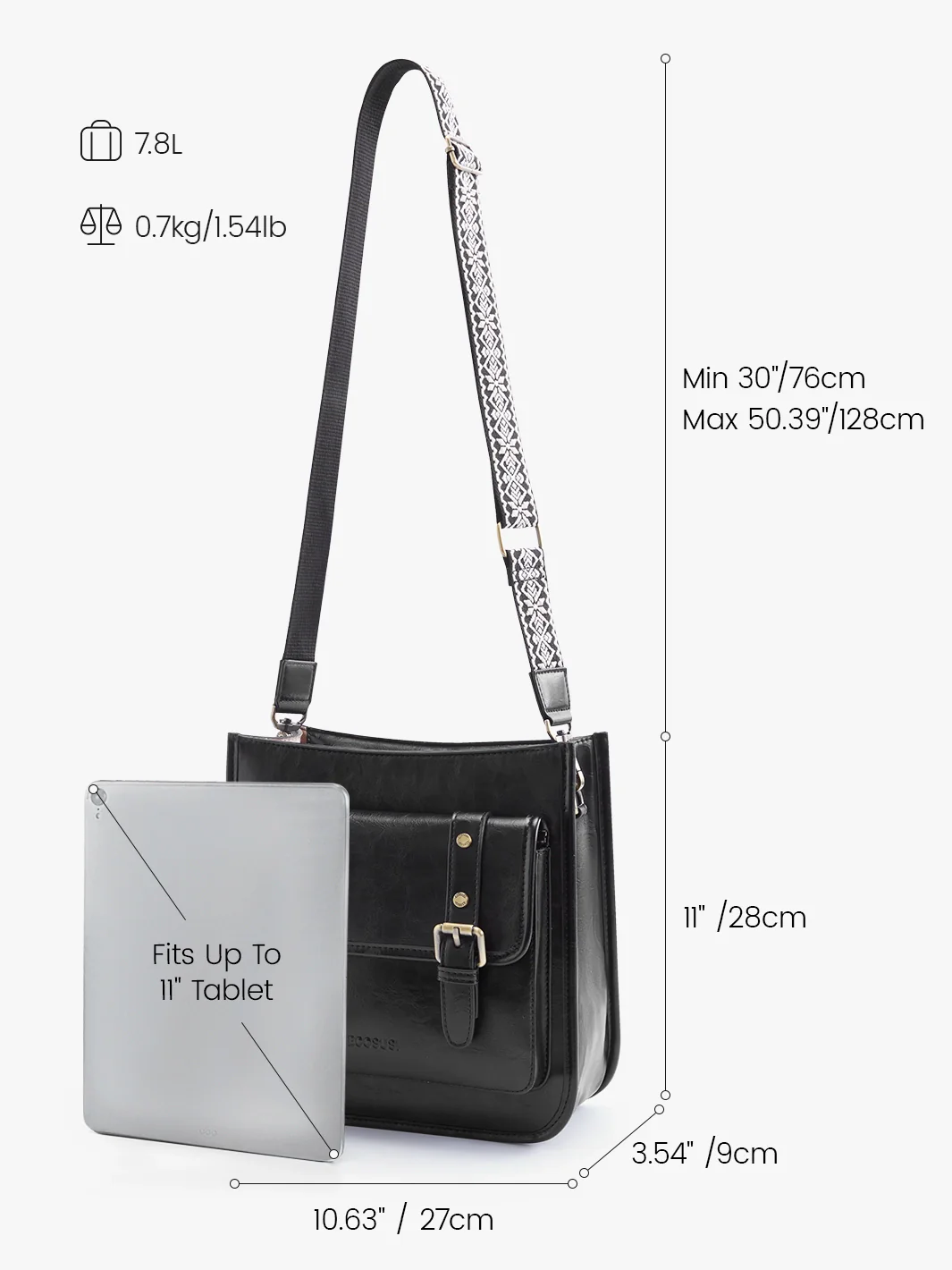 Sophie Vegan Leather Everyday Crossbody Bag - Image 25