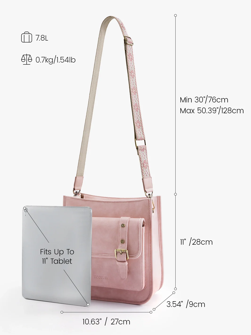 Sophie Vegan Leather Everyday Crossbody Bag - Image 36