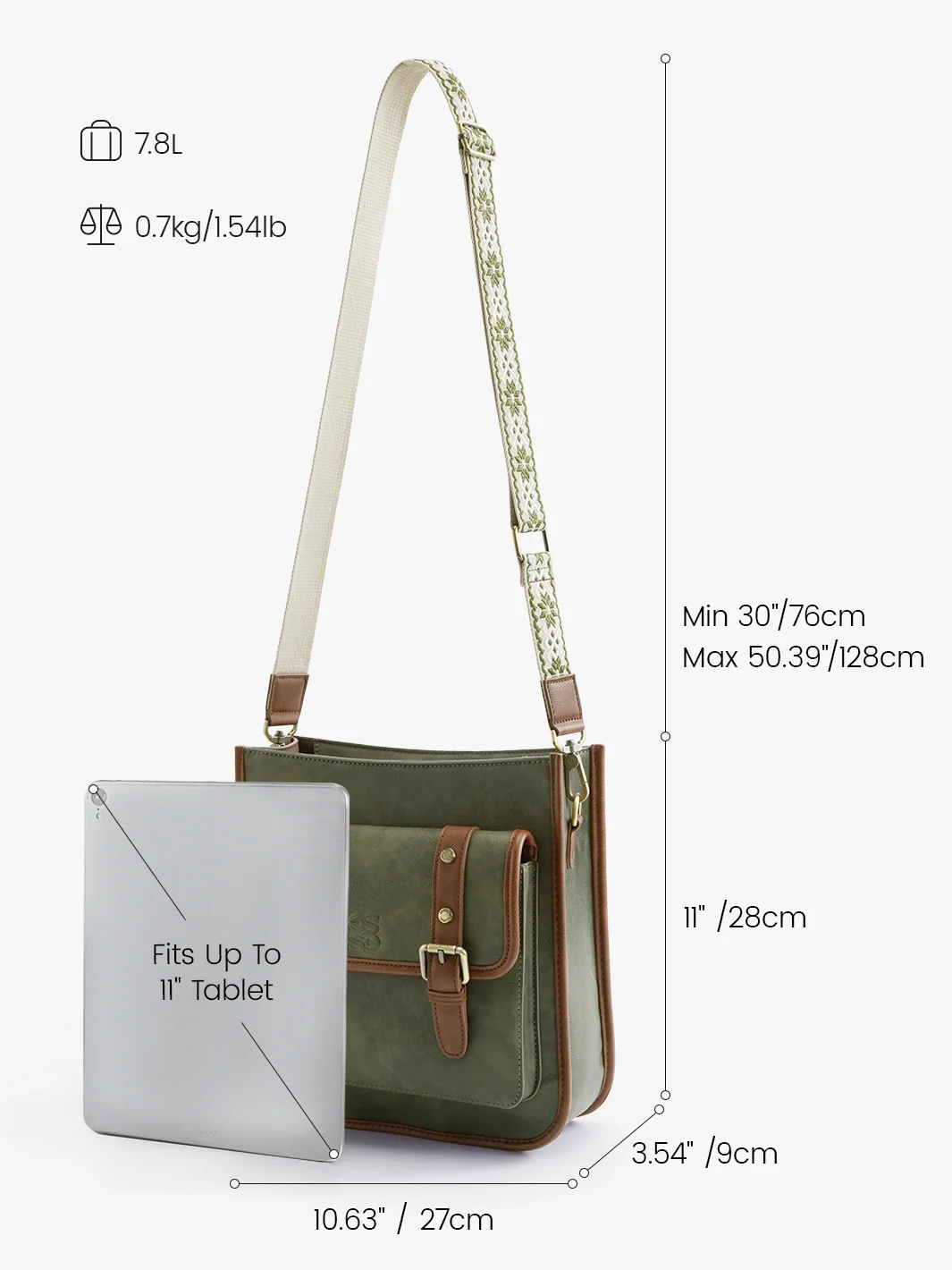 Sophie Vegan Leather Everyday Crossbody Bag - Image 46