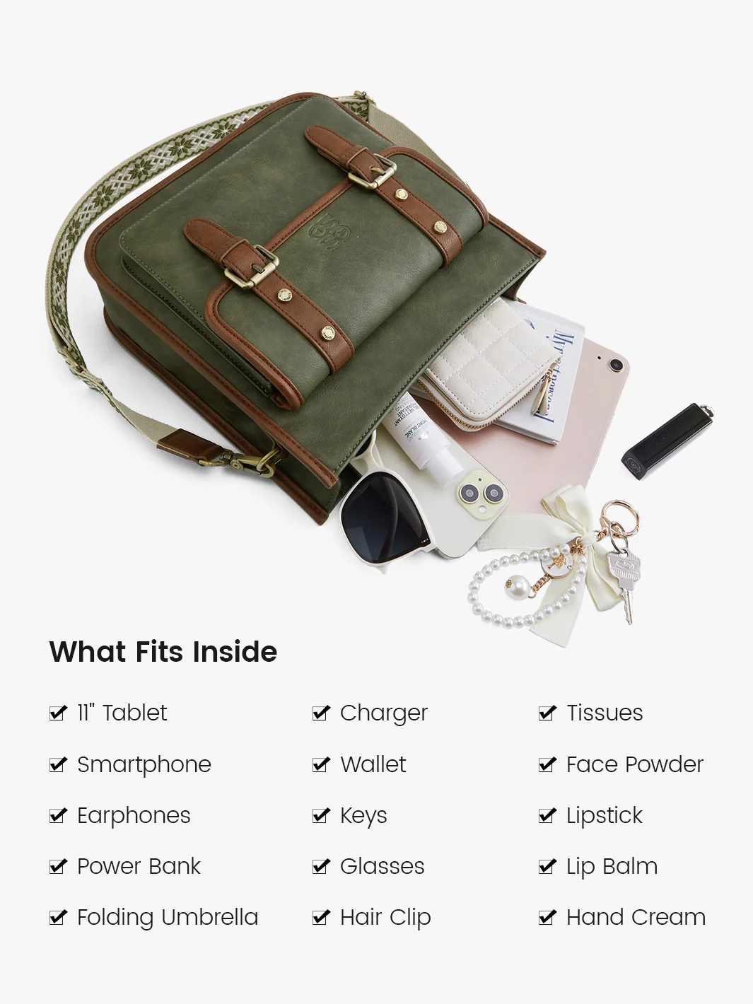 Sophie Vegan Leather Everyday Crossbody Bag - Image 49