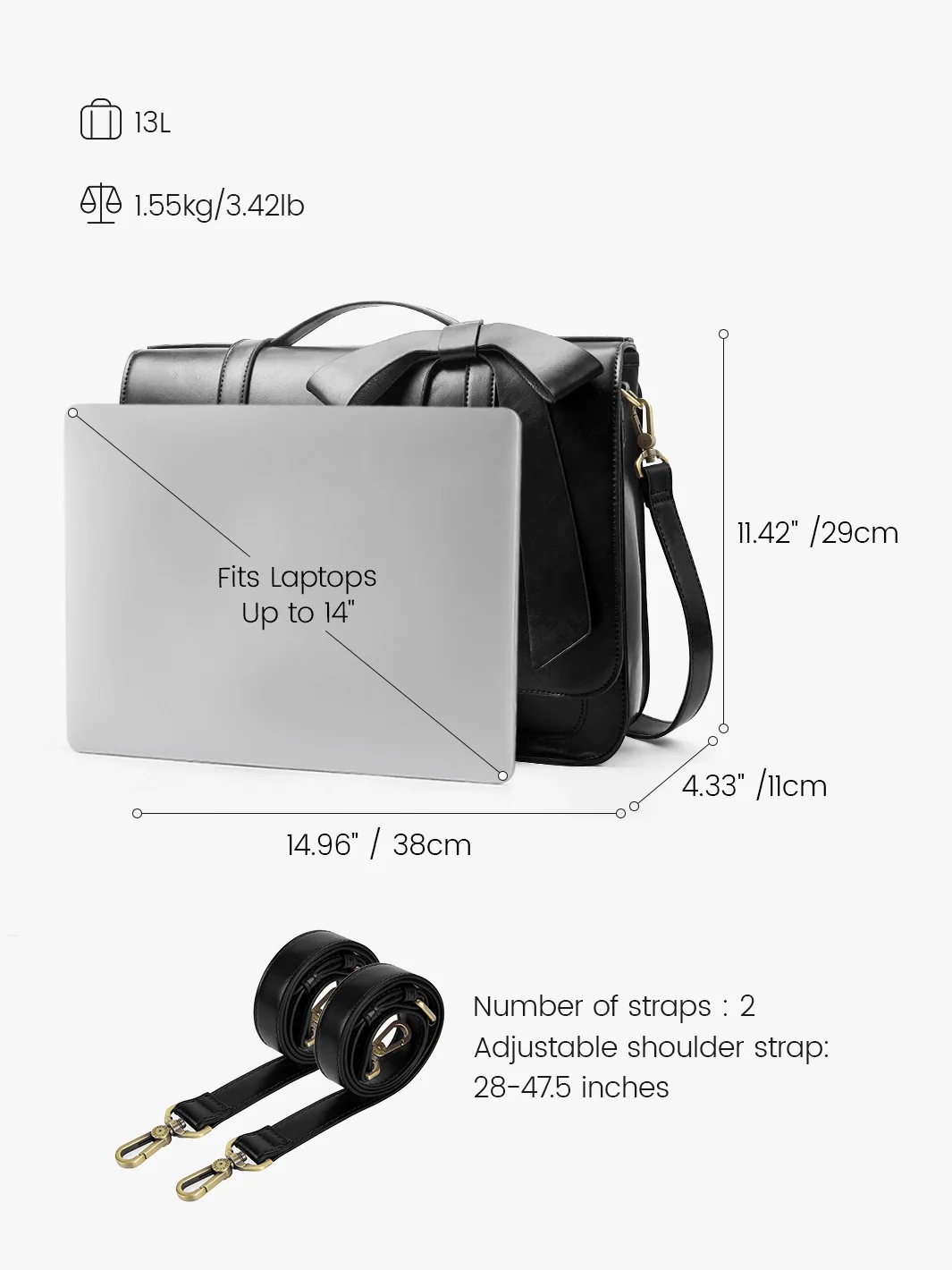 Summer Garden Romance Bow Briefcase - Image 13