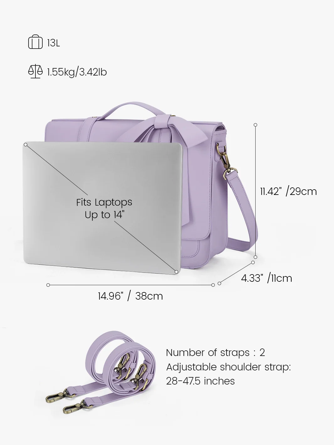 Summer Garden Romance Bow Briefcase - Image 26