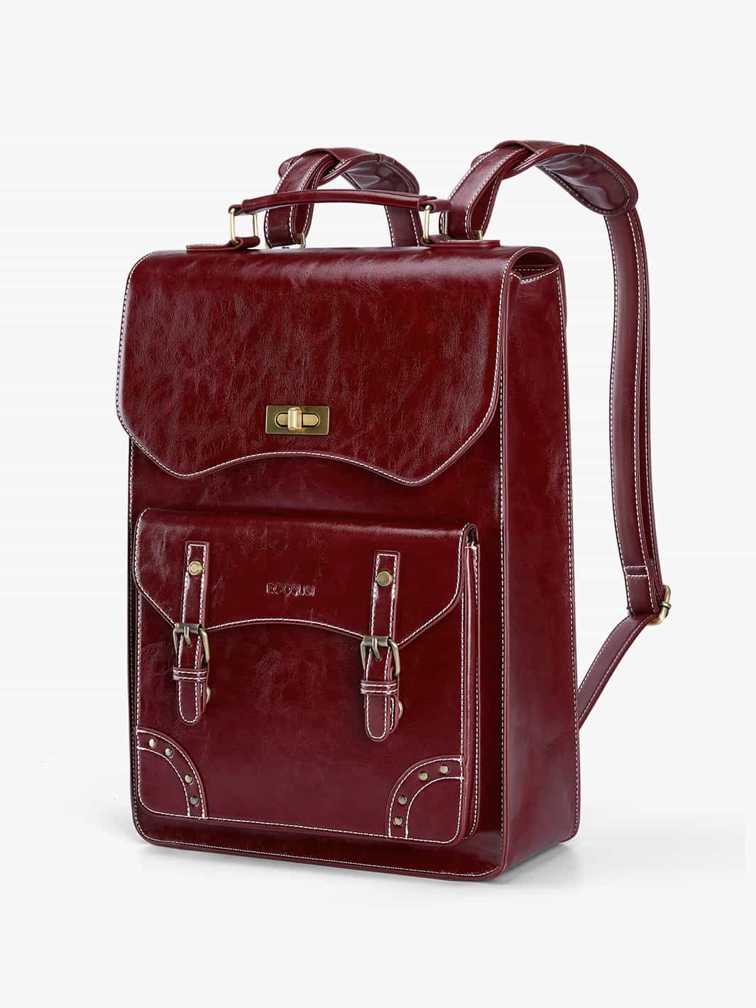Wilder Vintage Leather 15.6-inch Laptop Backpack - Image 29