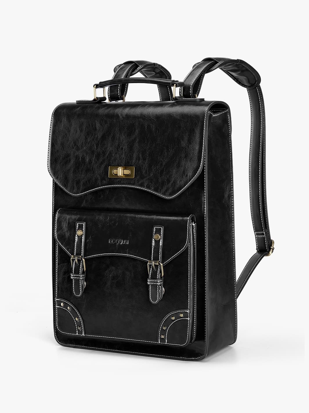 Wilder Vintage Leather 15.6-inch Laptop Backpack - Image 9