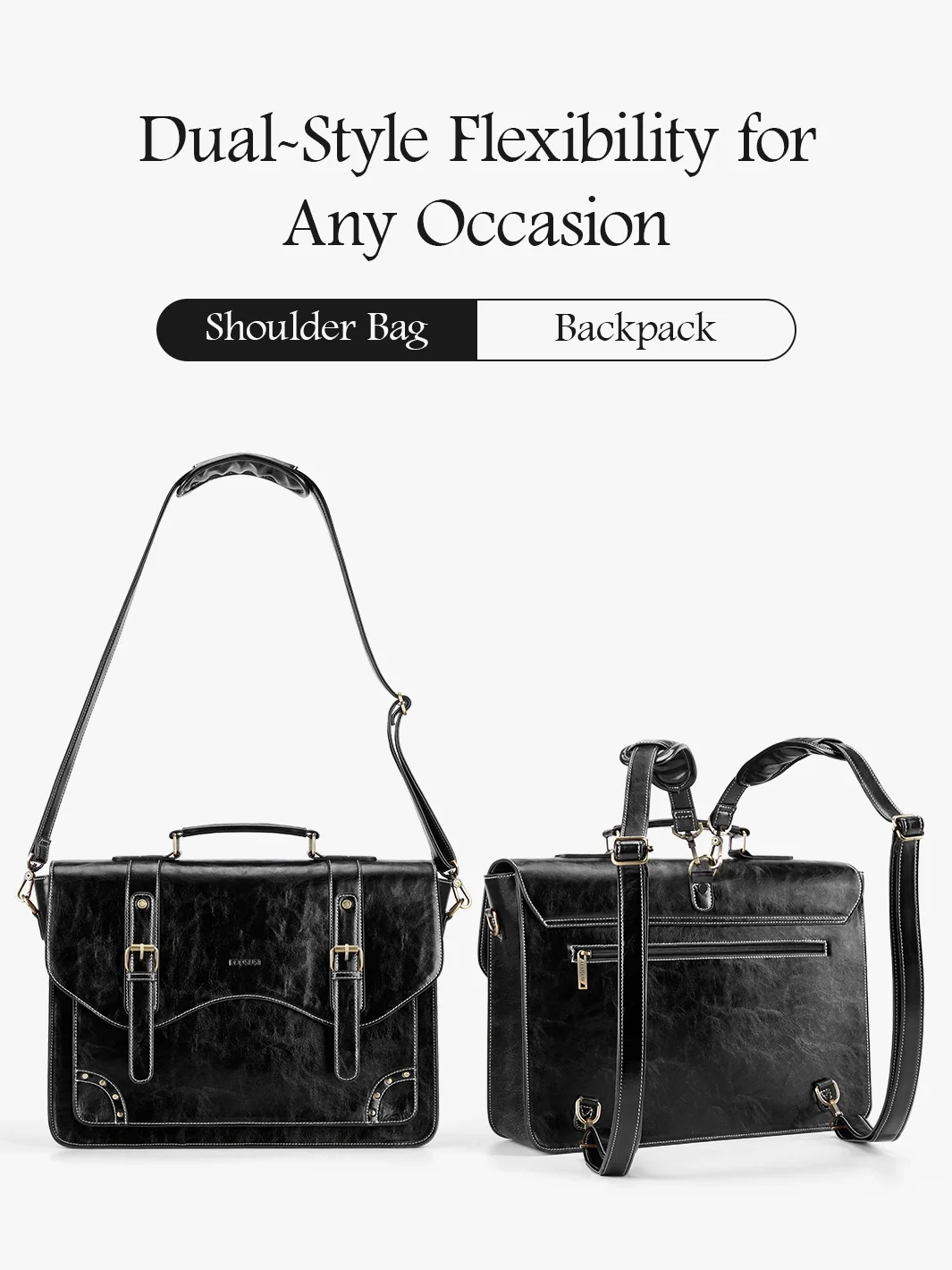 Wilder Vintage Rivet 15.6-Inch Briefcase - Image 17