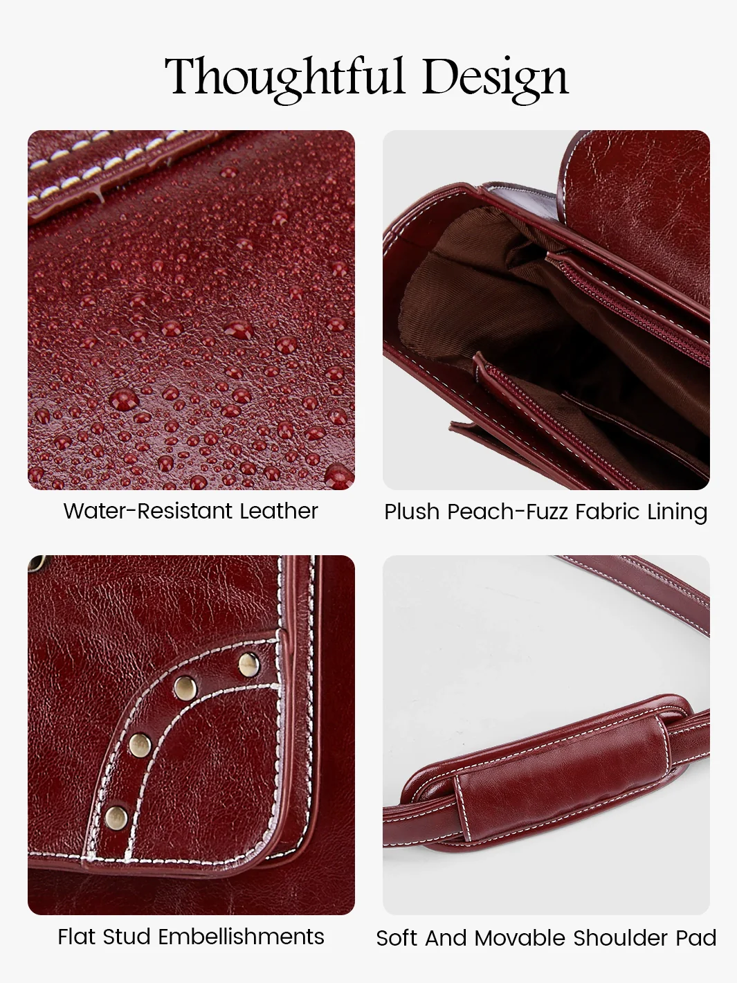 Wilder Vintage Rivet 15.6-Inch Briefcase - Image 8